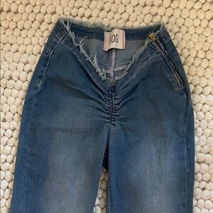 Urban outfitters BDG Ruched side zip flare light wash Blue Jeans 25